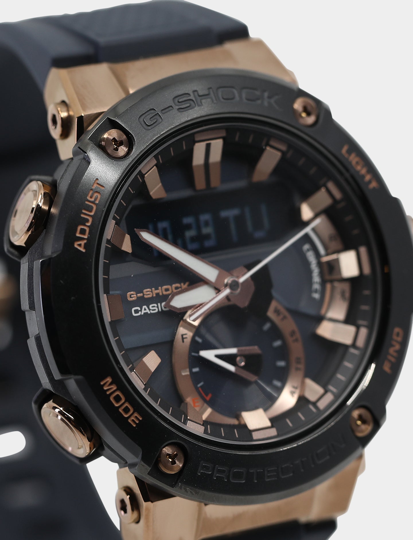 g shock bronze and black