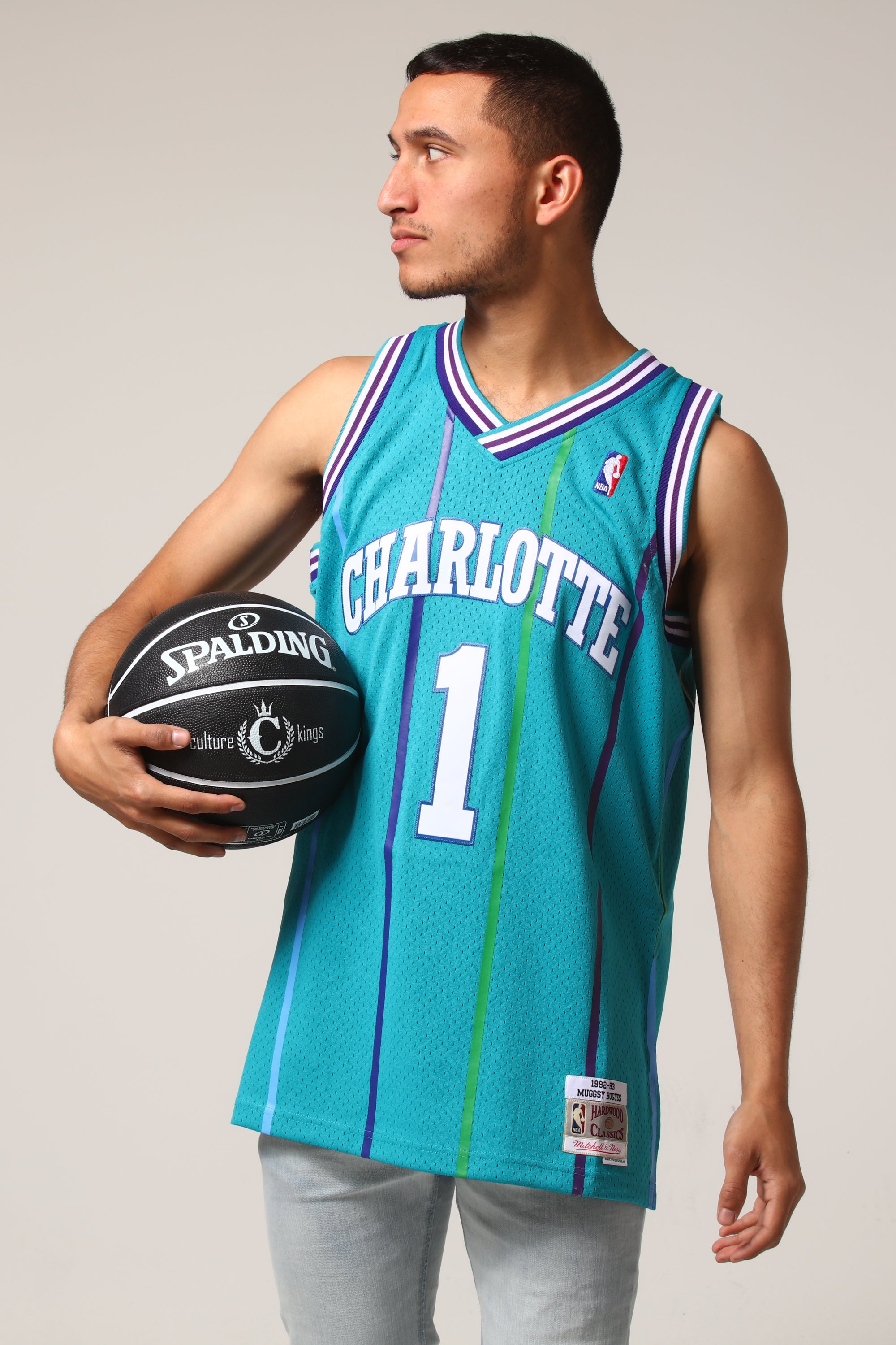 muggsy bogues charlotte hornets jersey