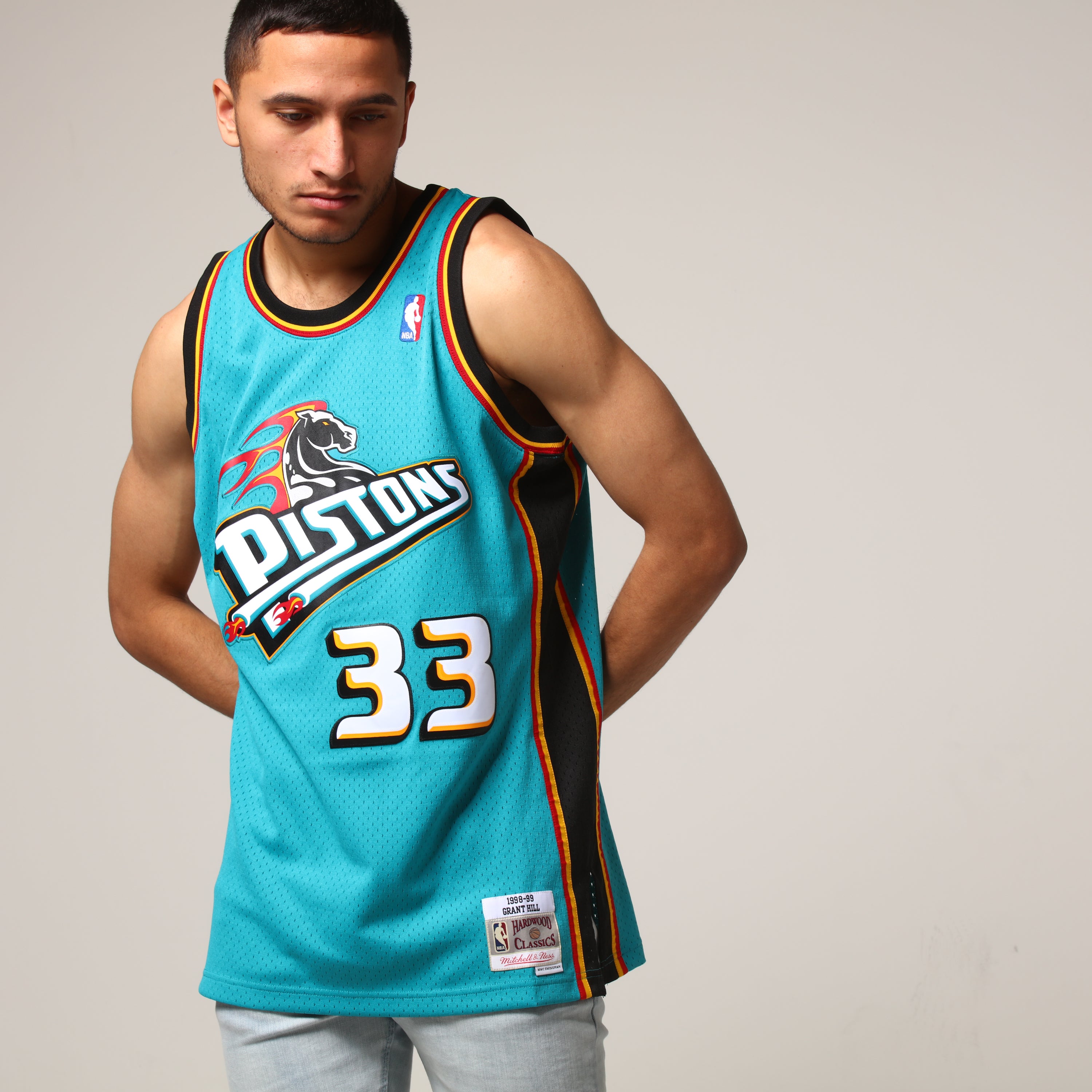 grant hill pistons jersey teal