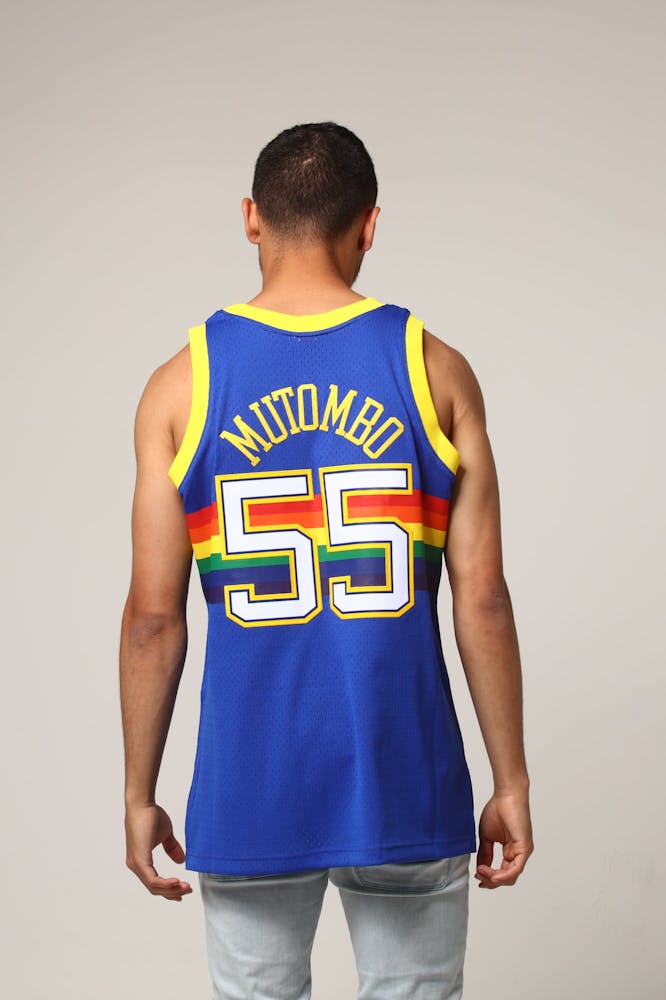 Mitchell Ness Denver Nuggets Dikembe Mutombo 55 Nba Jersey Royal Culture Kings