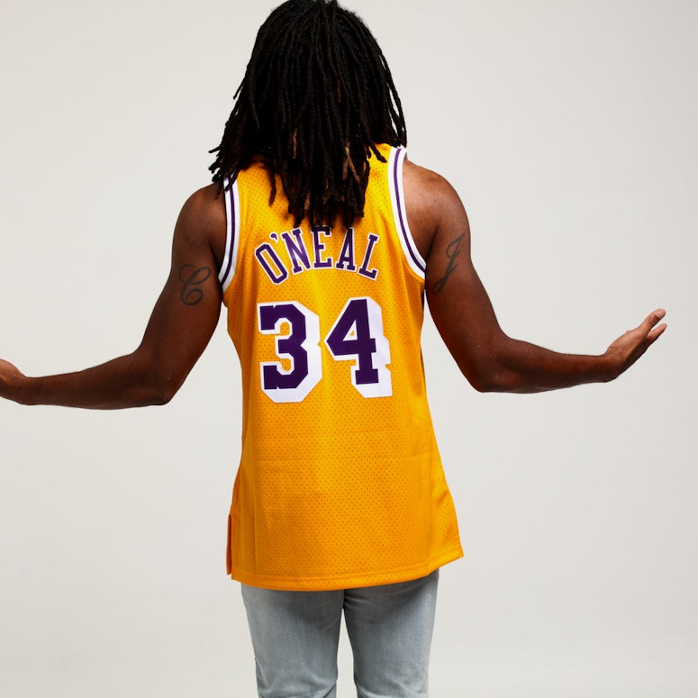 Mitchell & Ness Los Angeles Lakers Shaquille O'Neal #34 Swingman Jersey Yellow/Purple
