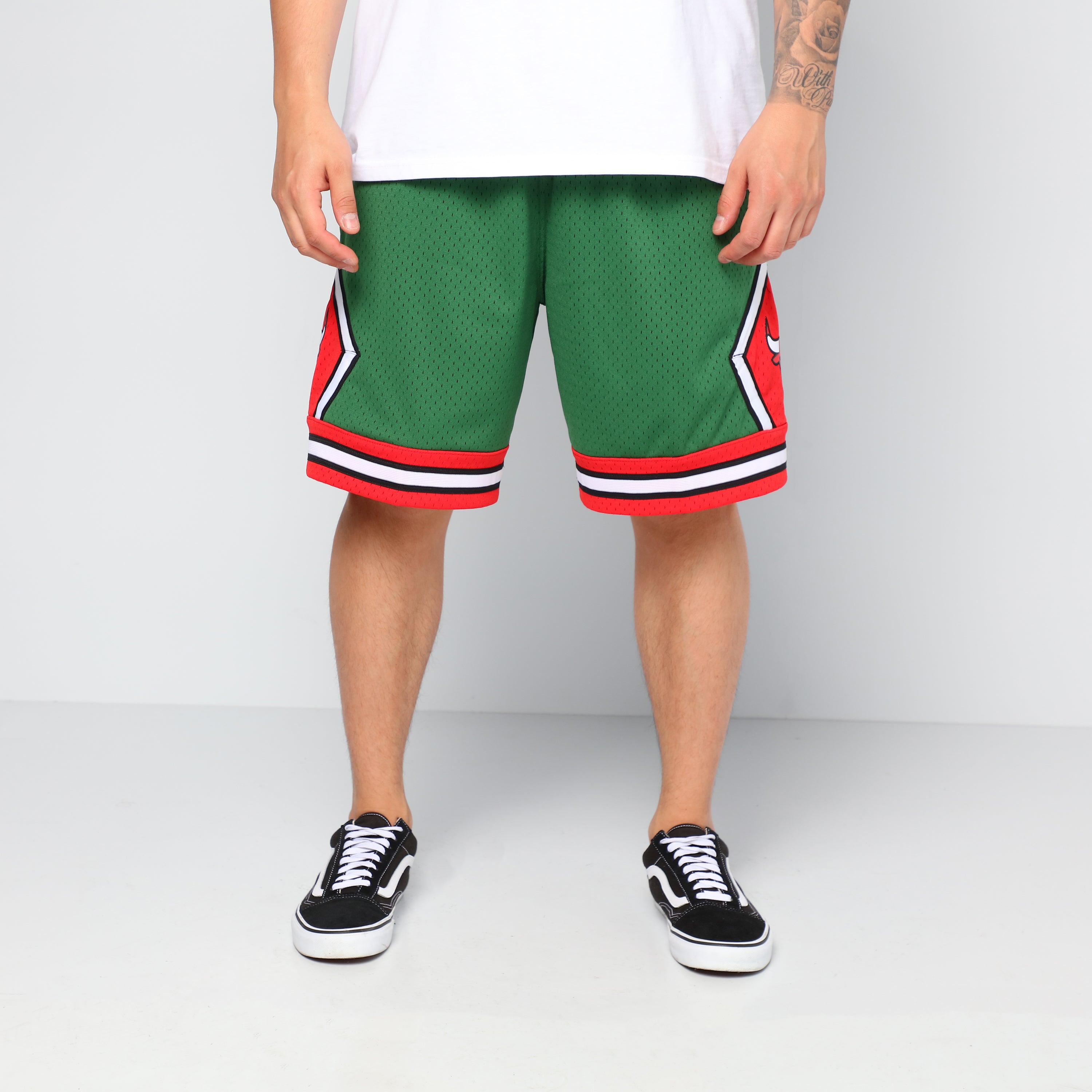 mitchell and ness green bulls shorts