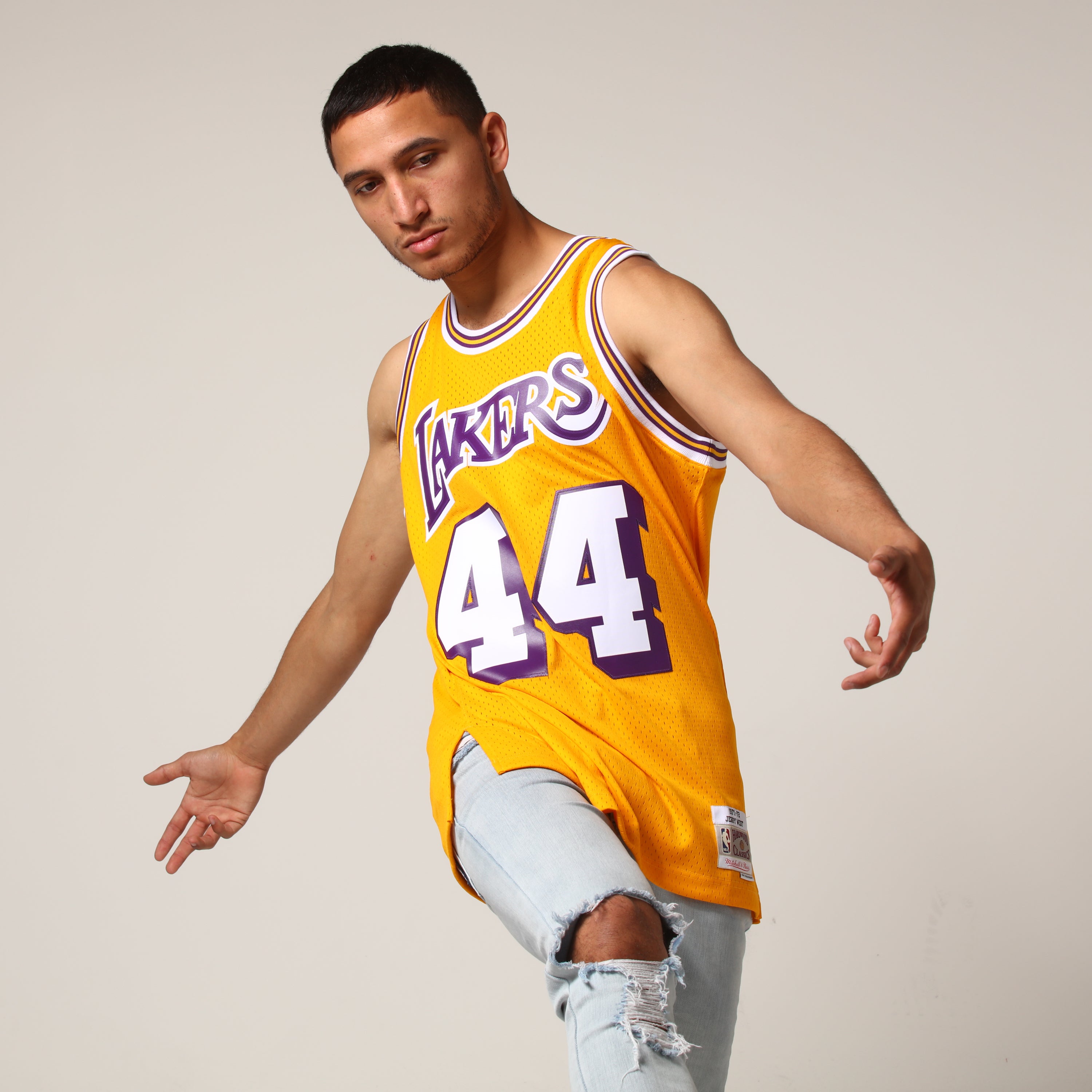 jerry west mitchell and ness jersey