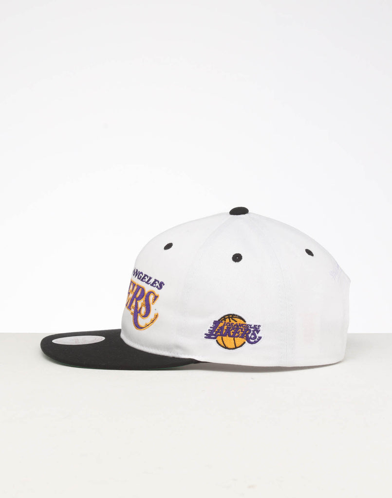Maroon NBA Los Angeles Lakers snapback Hat Cap Mitchell /& Ness White