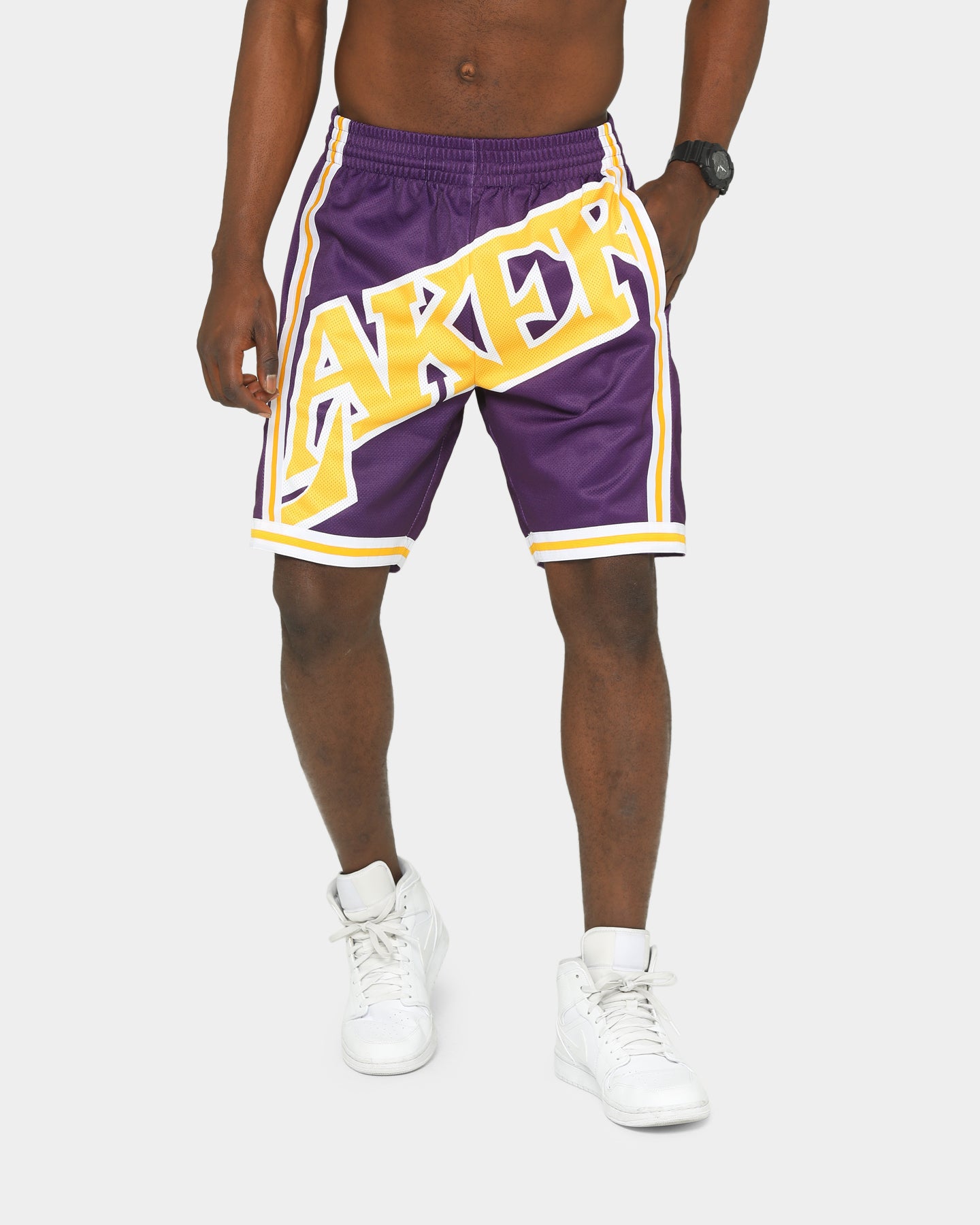 mitchell and ness big face shorts lakers