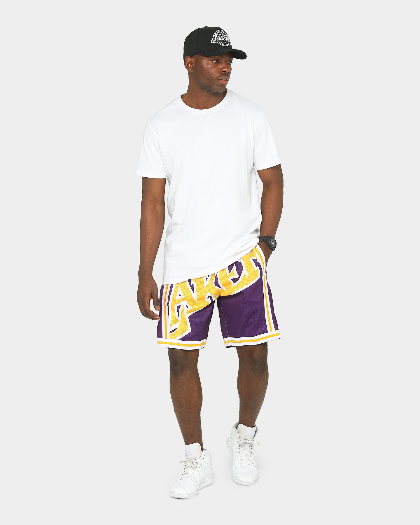 big face lakers shorts