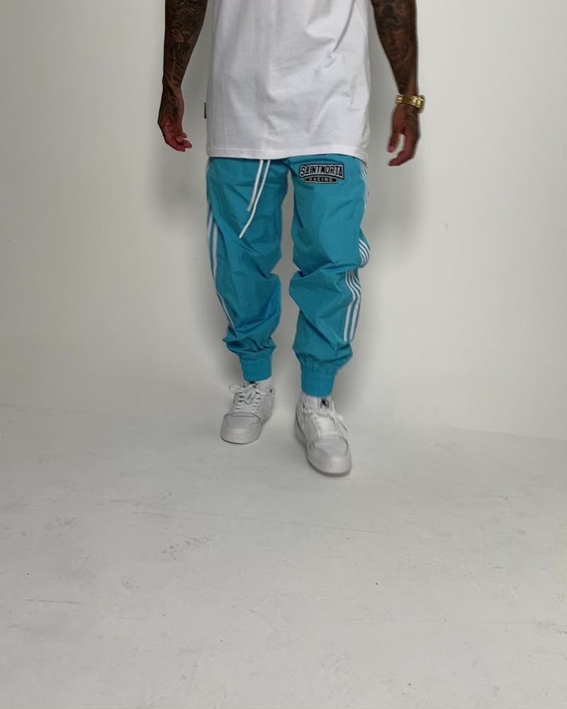 Saint Morta Pro Racing Nylon Trackpants Cyan thumbnail - 1
