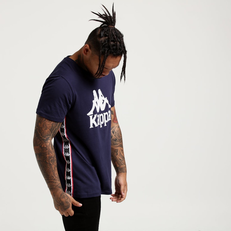 Kappa Authentic Curlew Tee Blue/White