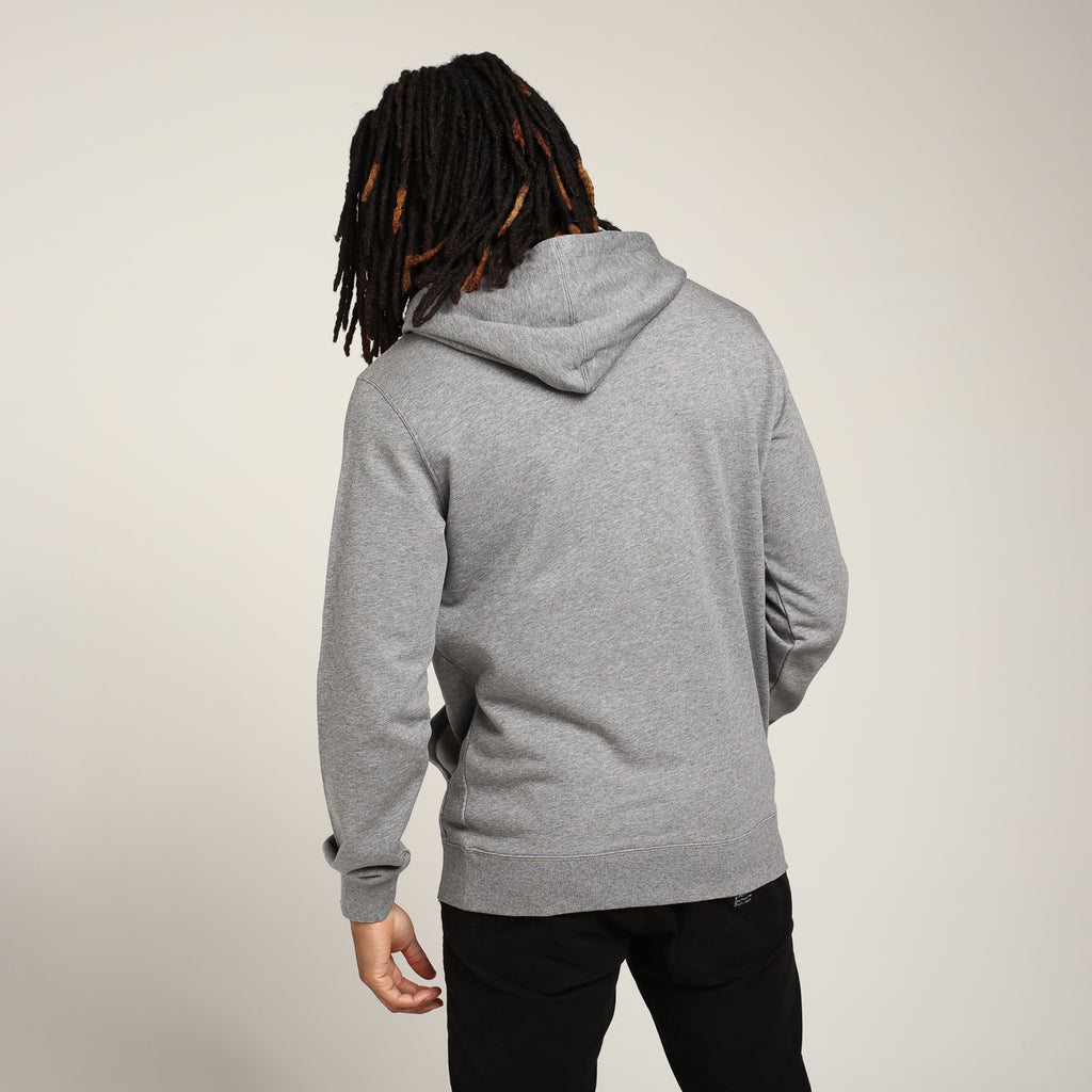 monogram flock box hoodie