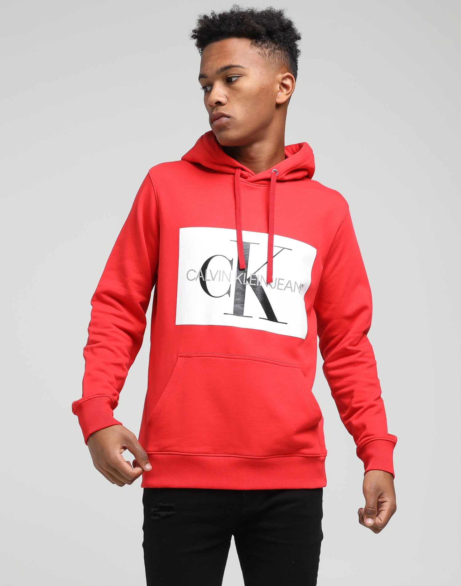 calvin klein box logo hoodie