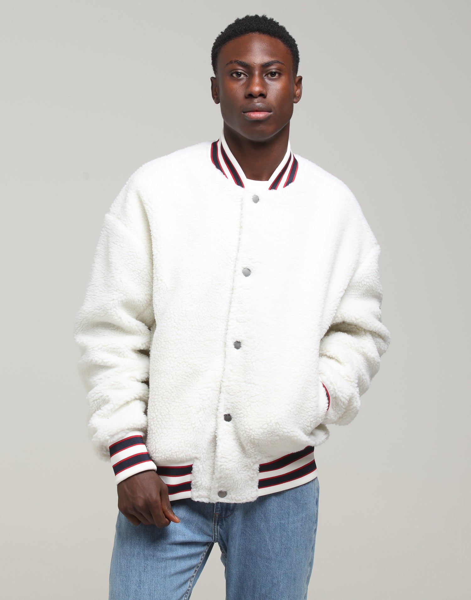 tommy jeans teddy bomber jacket