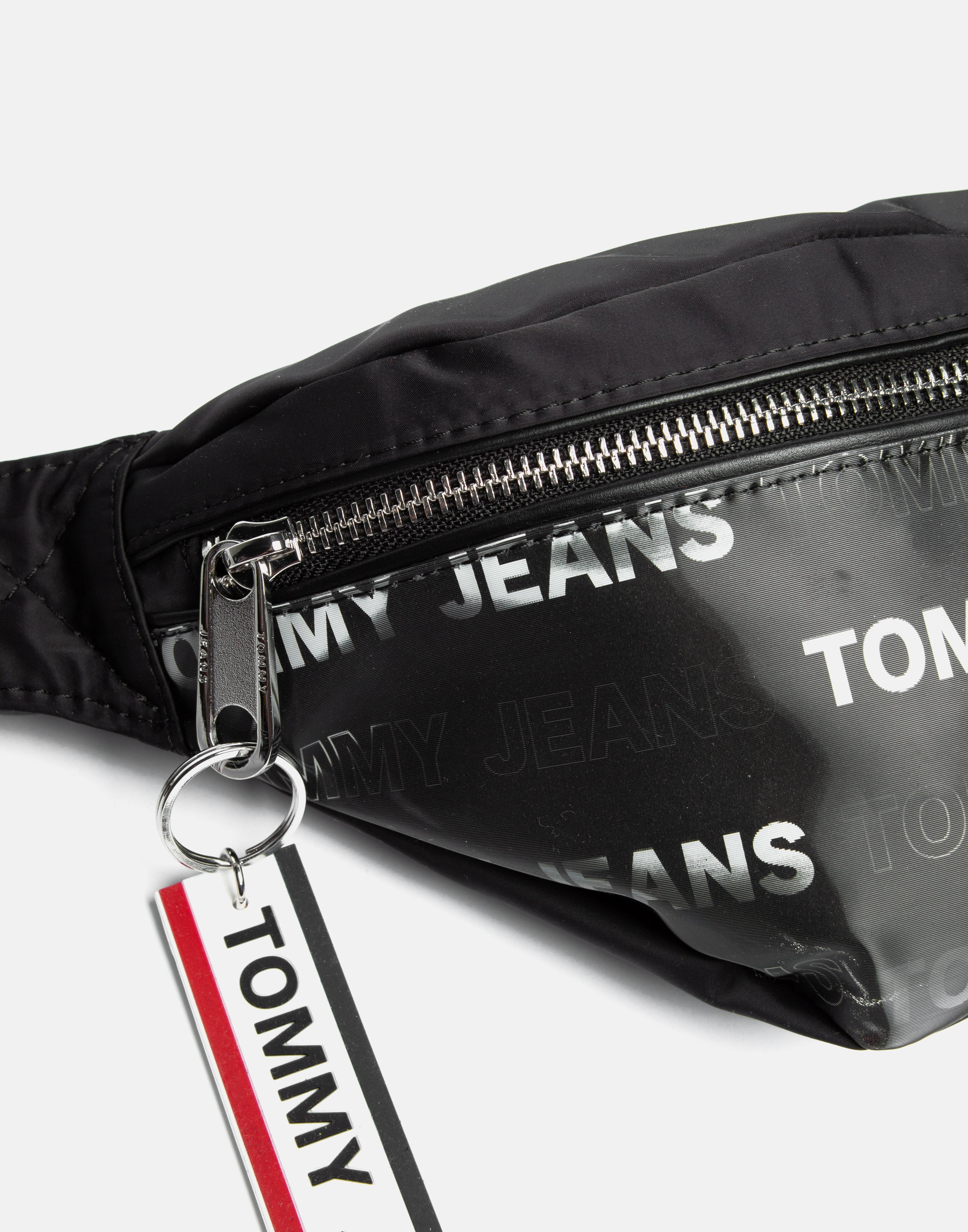 tommy jeans logo tape bum bag