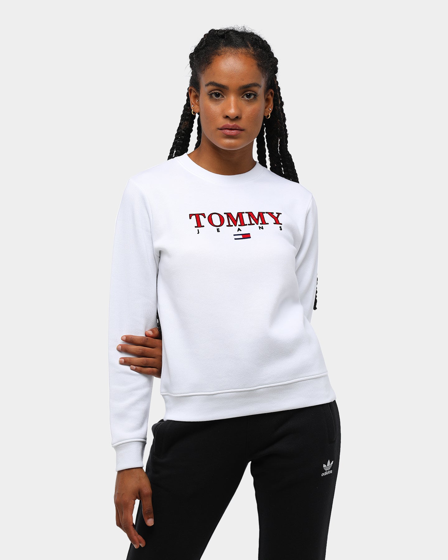 tommy jeans white sweatshirt womens