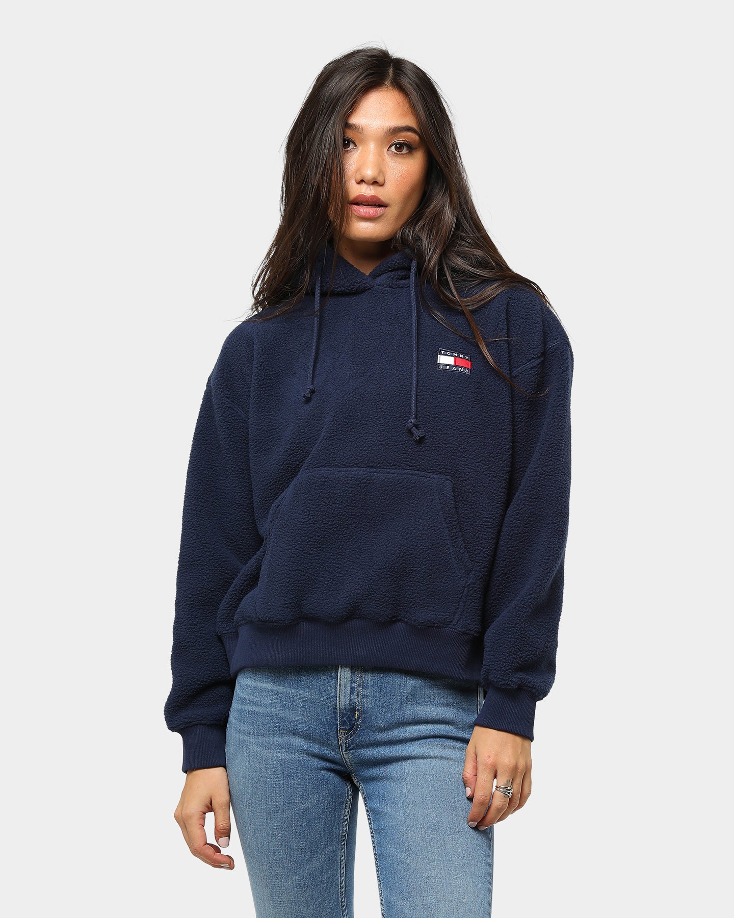 tommy polar fleece hoodie