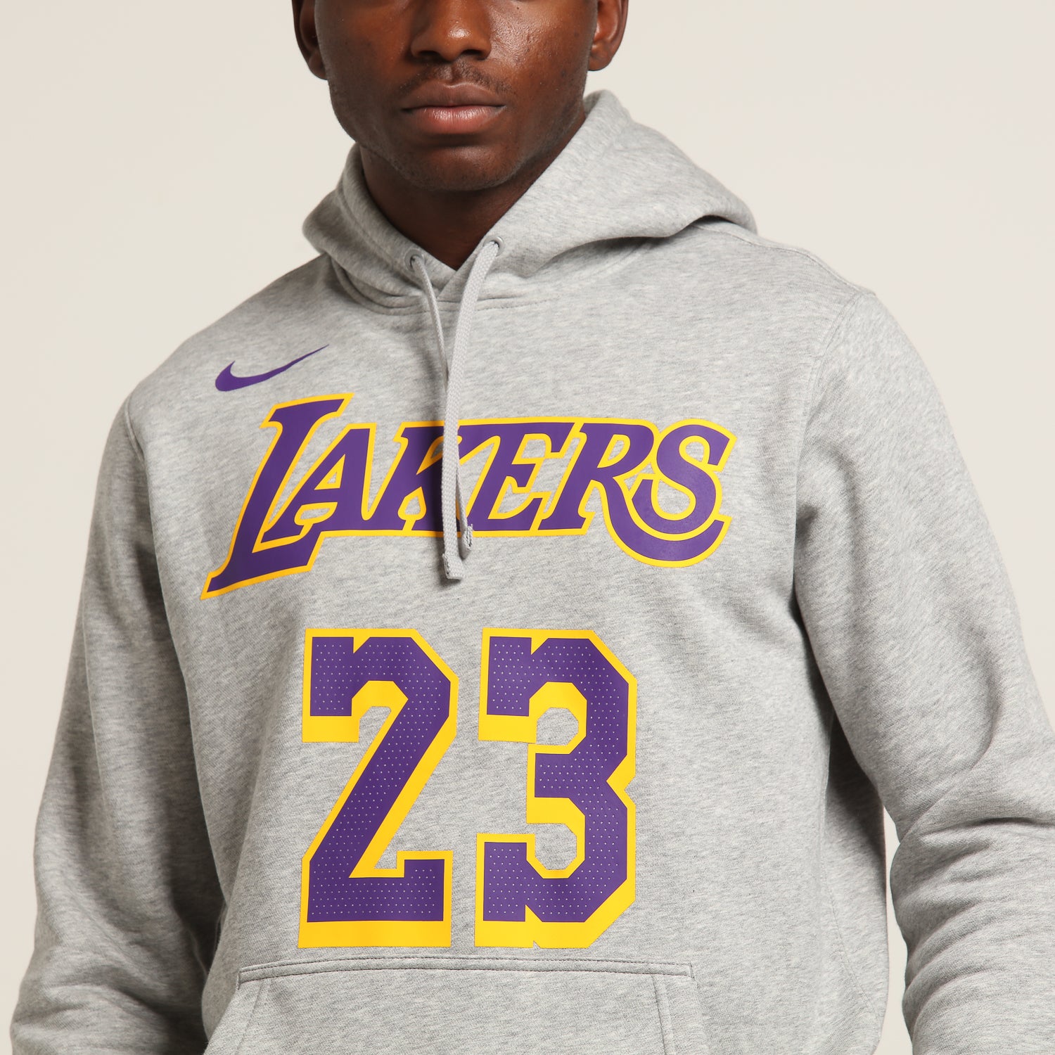 nike lakers hoodie grey