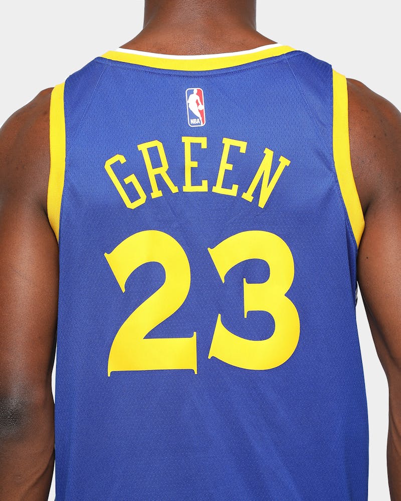 Draymond Green 23 Golden State Warriors Nike Icon Edition Swingman Jersey Blue White Yellow Culture Kings