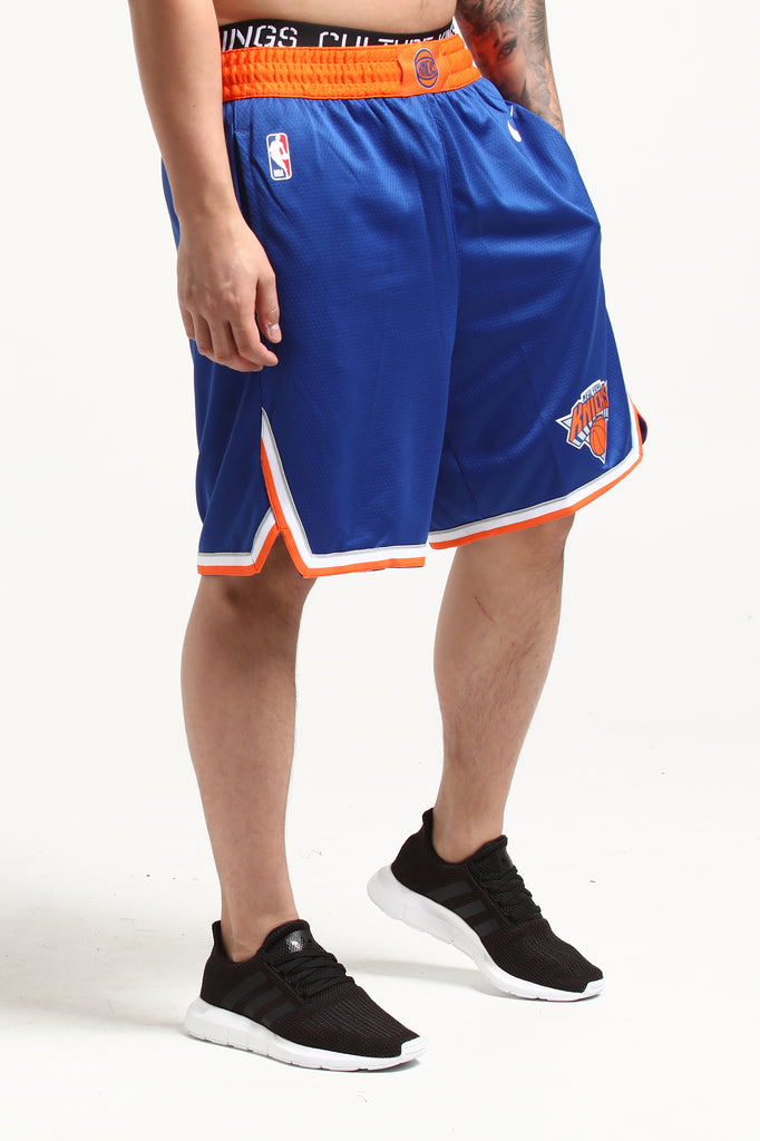 Nike New York Knicks Swingman Short Road BlueOrangeWhite Nike New York Knicks Swingman Short Road BlueOrangeWhite