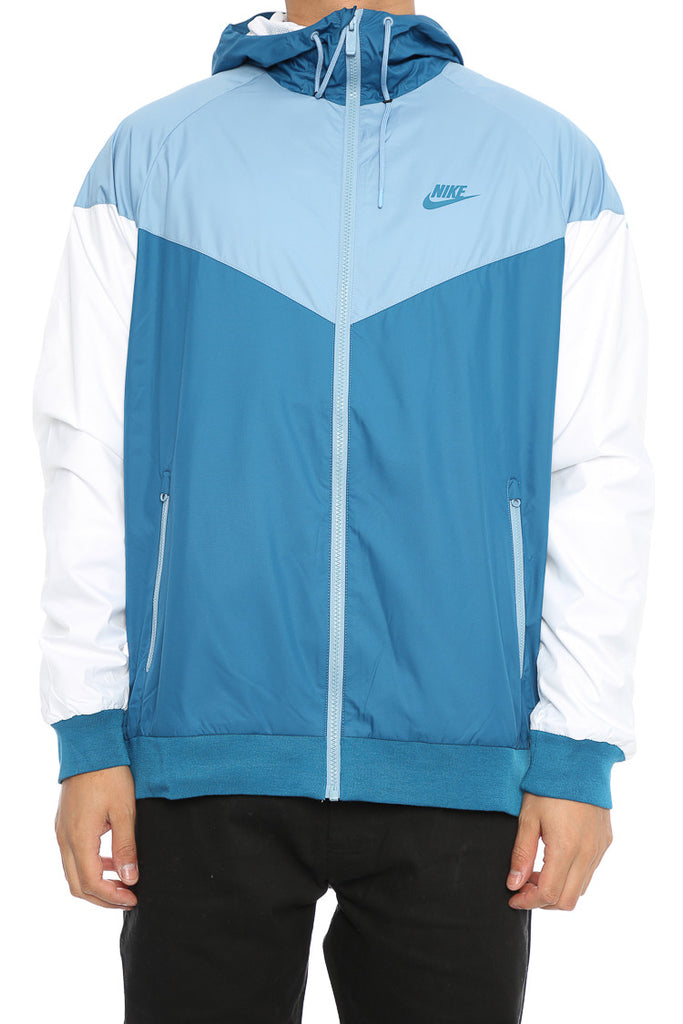 blue and white nike windbreaker