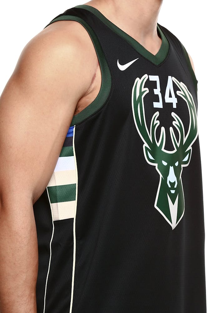 Nike Milwaukee Bucks #34 Giannis Antetokounmpo Alternate ...