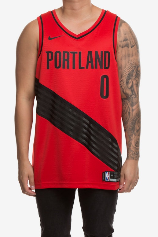 Nike Portland Trailblazers #0 Damian Lillard Alternate ...
