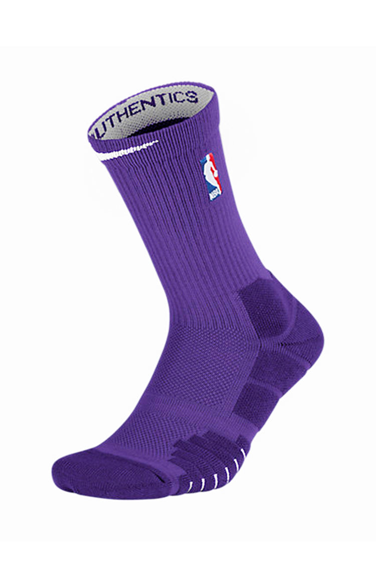 white and purple nike socks