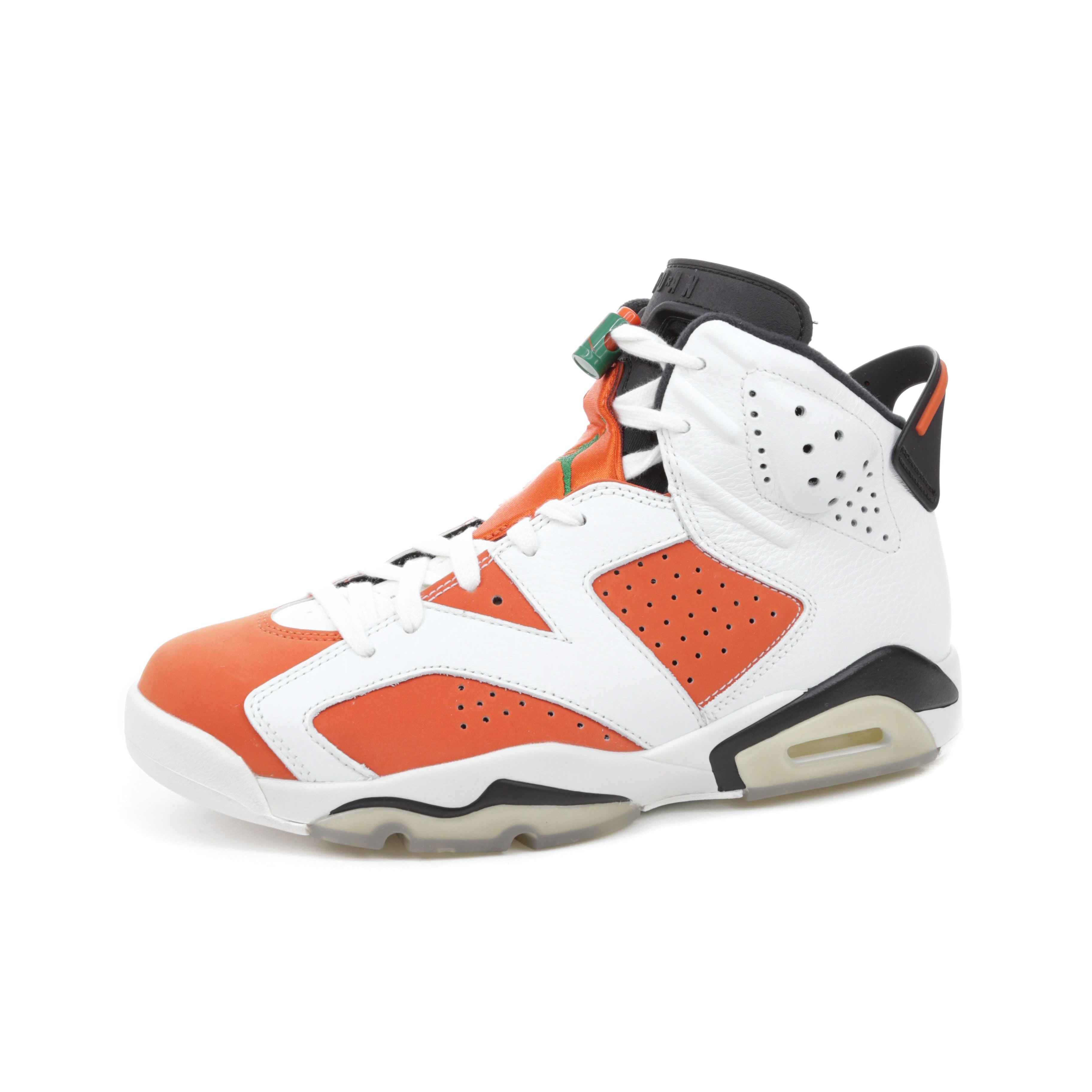 white and orange jordan 6