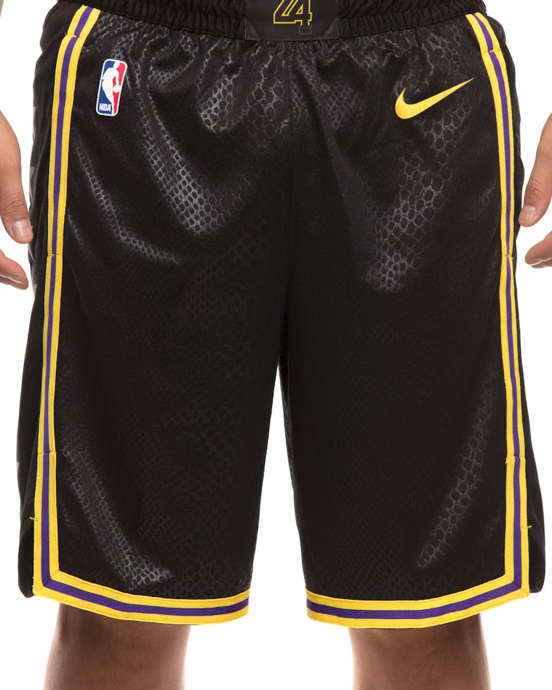 Los Angeles Lakers Nike Nba City Edition Swingman Shorts Black Yellow Culture Kings