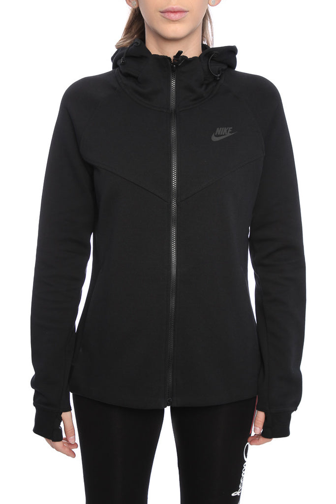 nike tech hoodie womens black