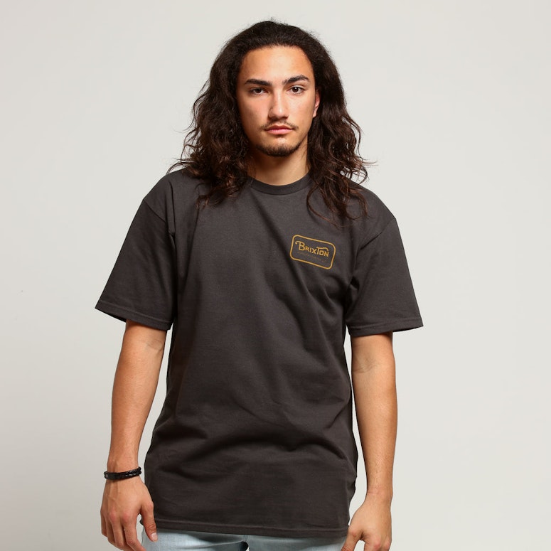 Brixton Grade S/S Standard Tee Washed Black/Gold
