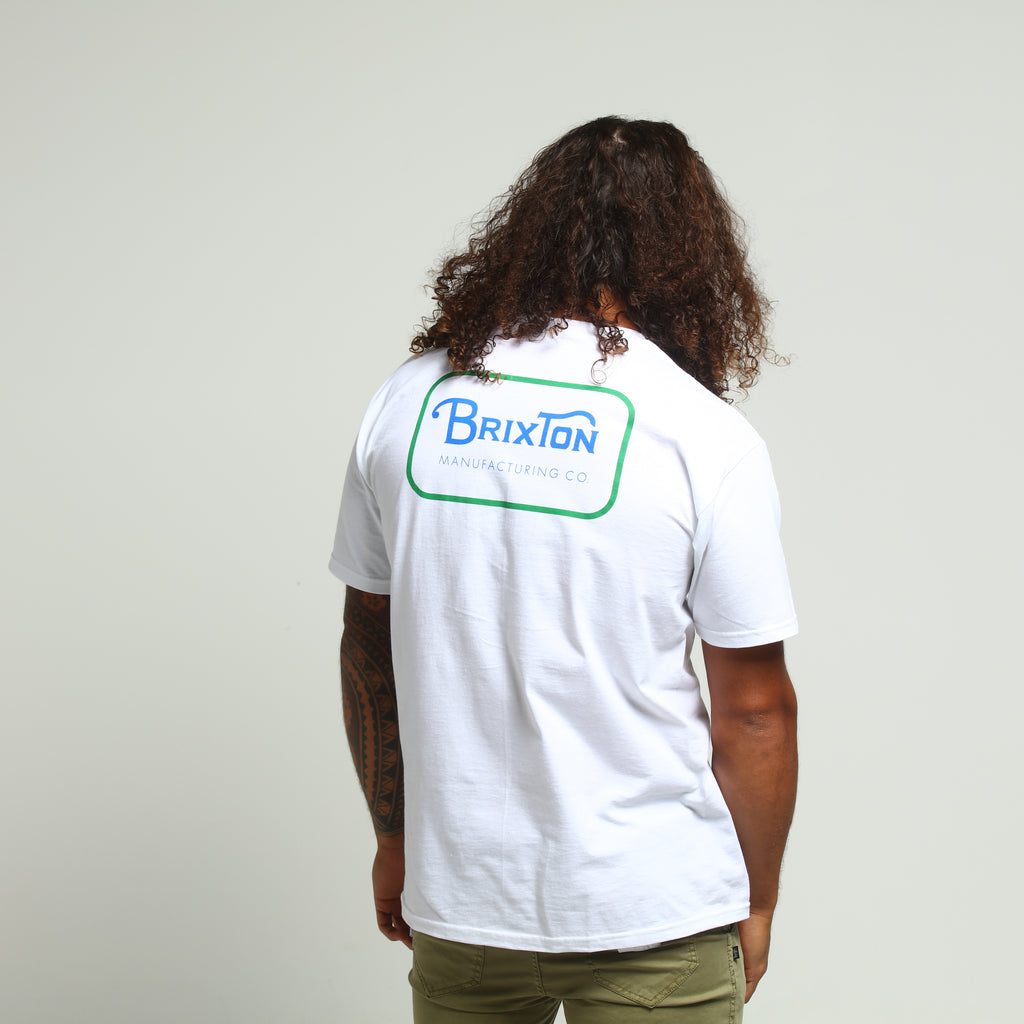 Brixton Grade SS Standard Tee White/Green