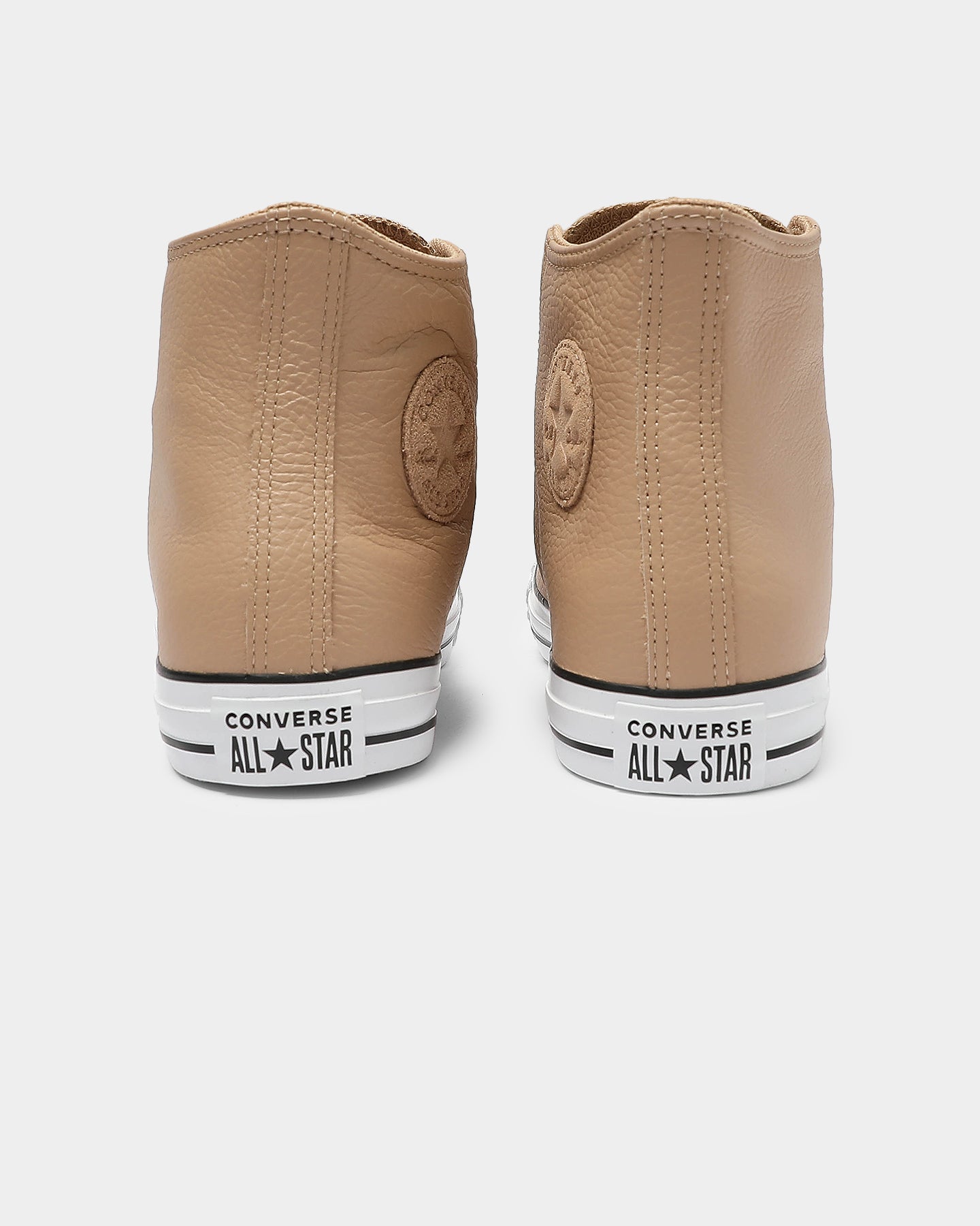khaki leather converse