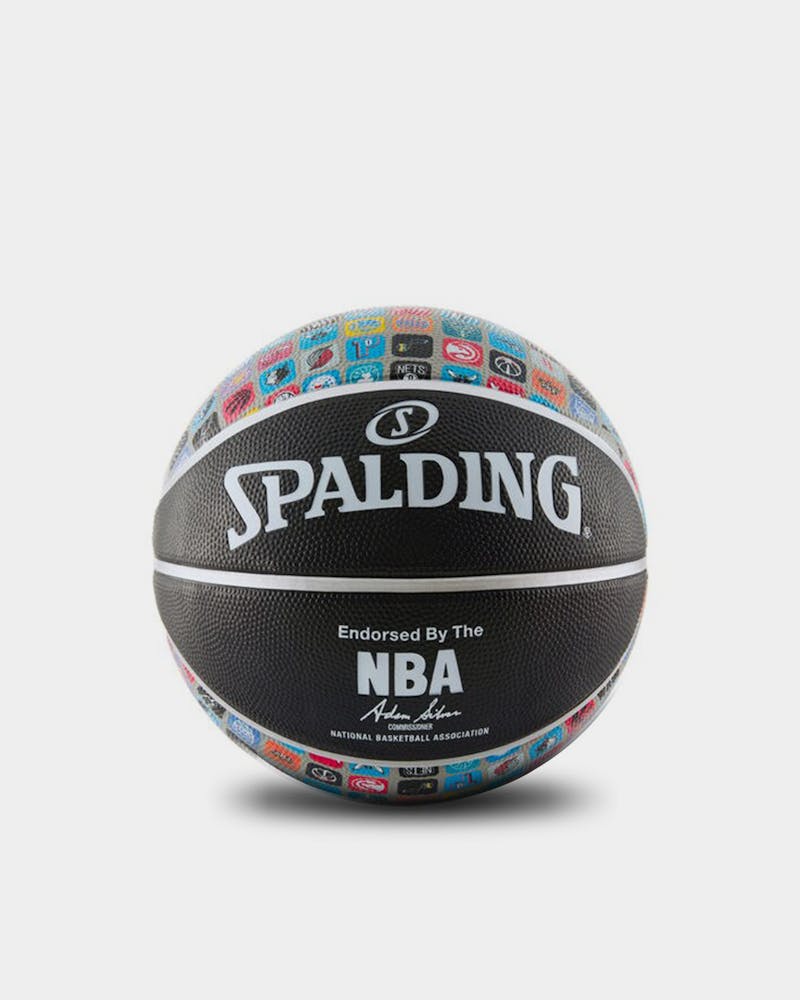 Spalding X Nba Logo Icons Outdoor Basketball Black Culture Kings
