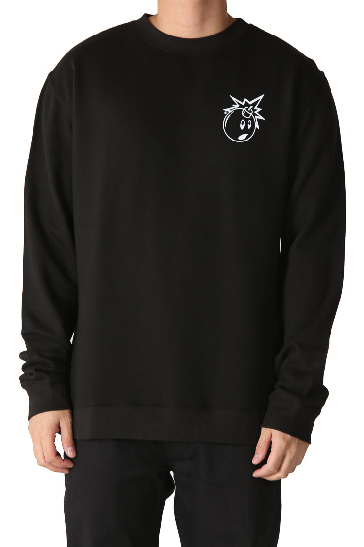 The Hundreds Simple Adam Bomb Long Sleeve T-Shirt New Charcoal in Size S,M,L