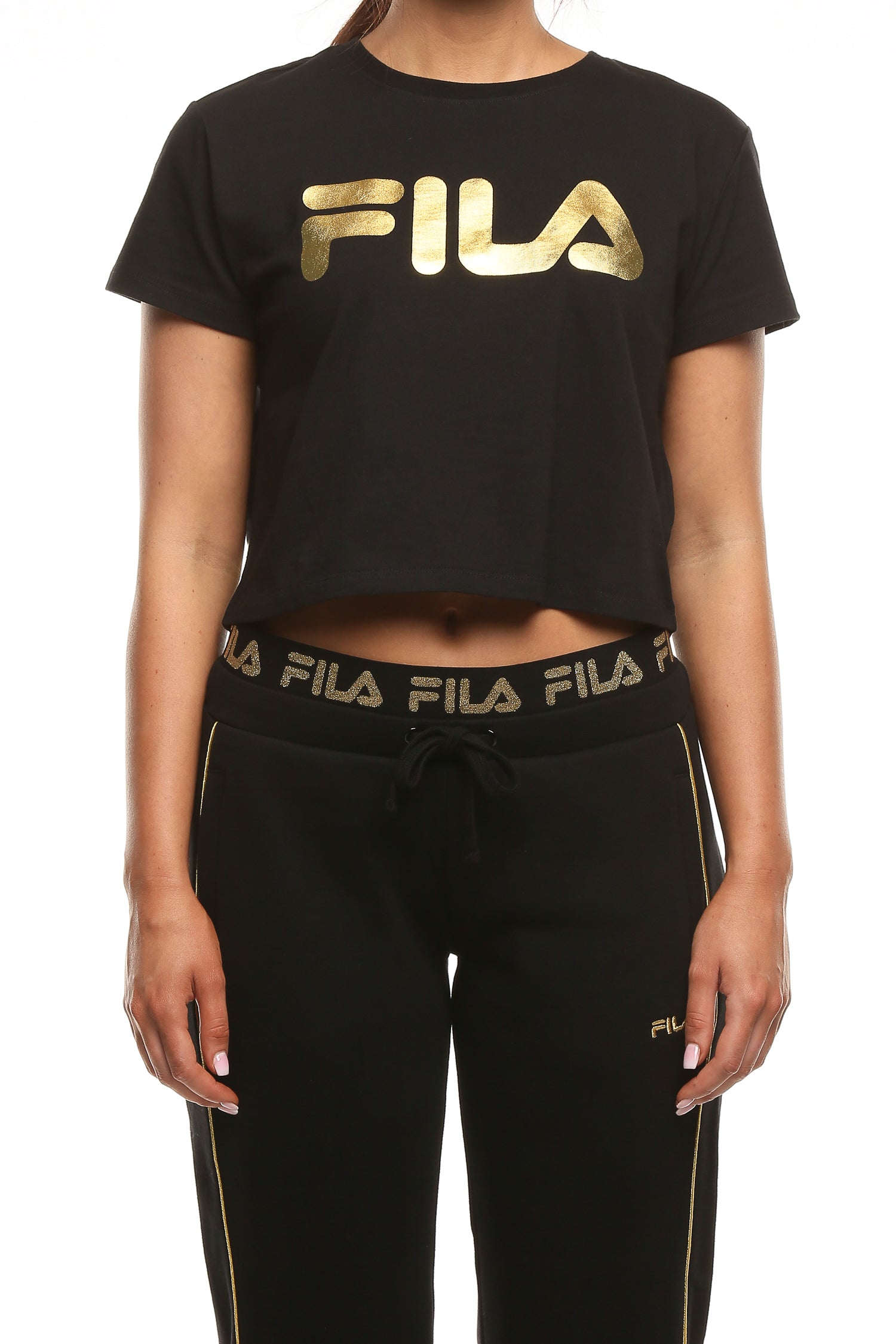 fila shirt womens gold