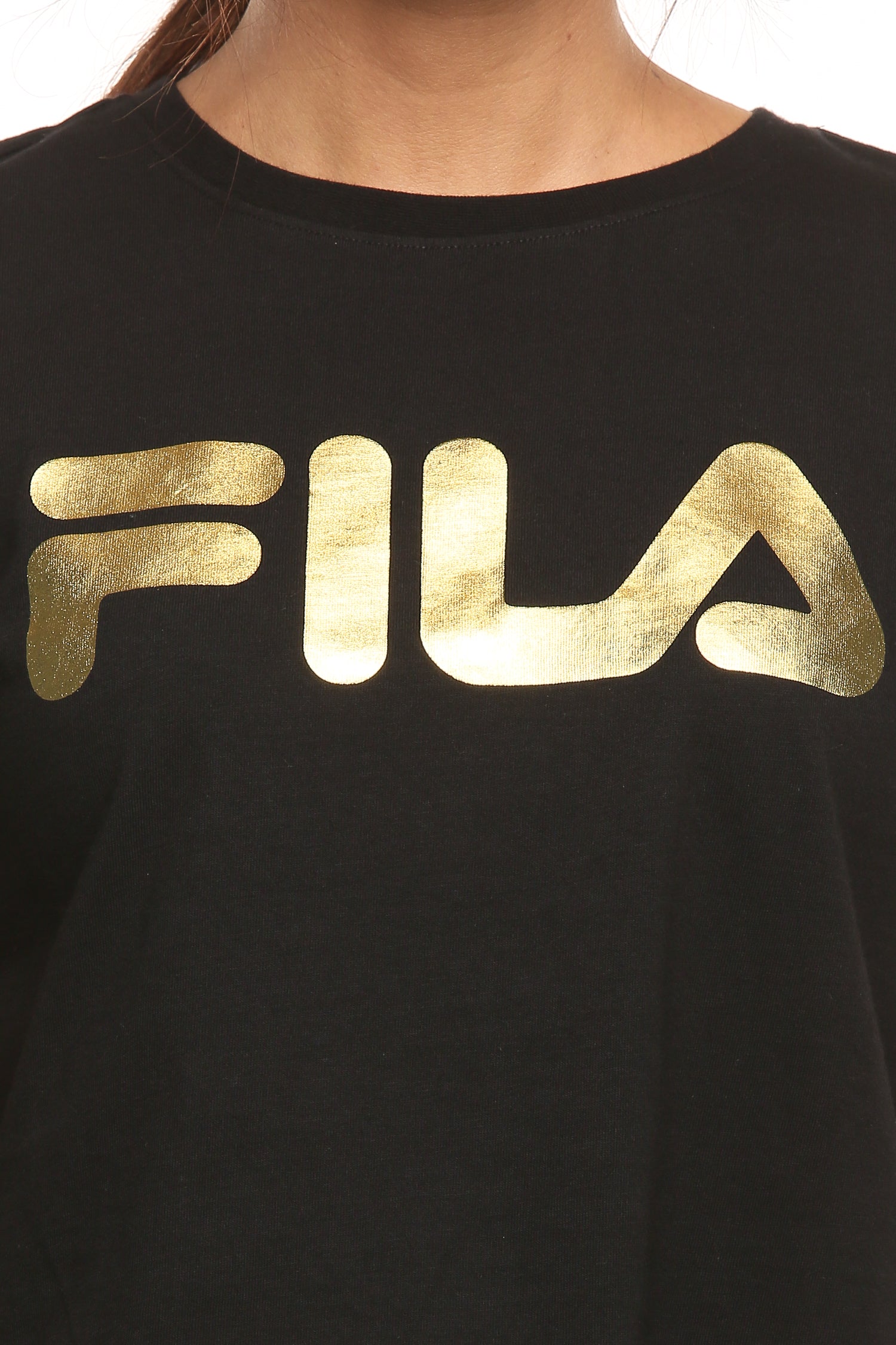 fila shirt womens gold