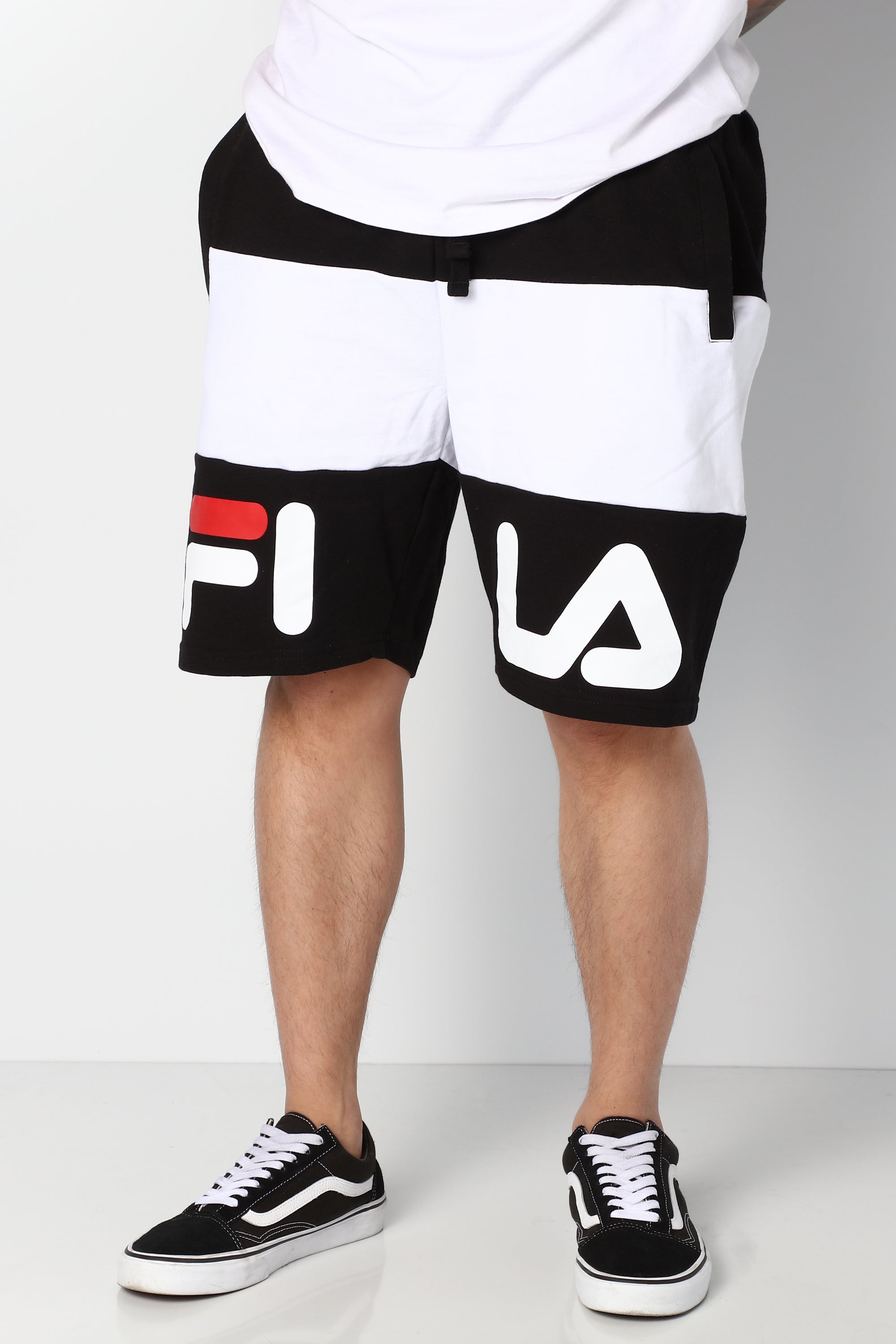 black fila shorts