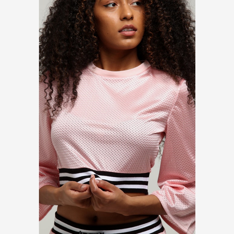 Nana Judy Women's Payton Crop Kimono Tee Pink