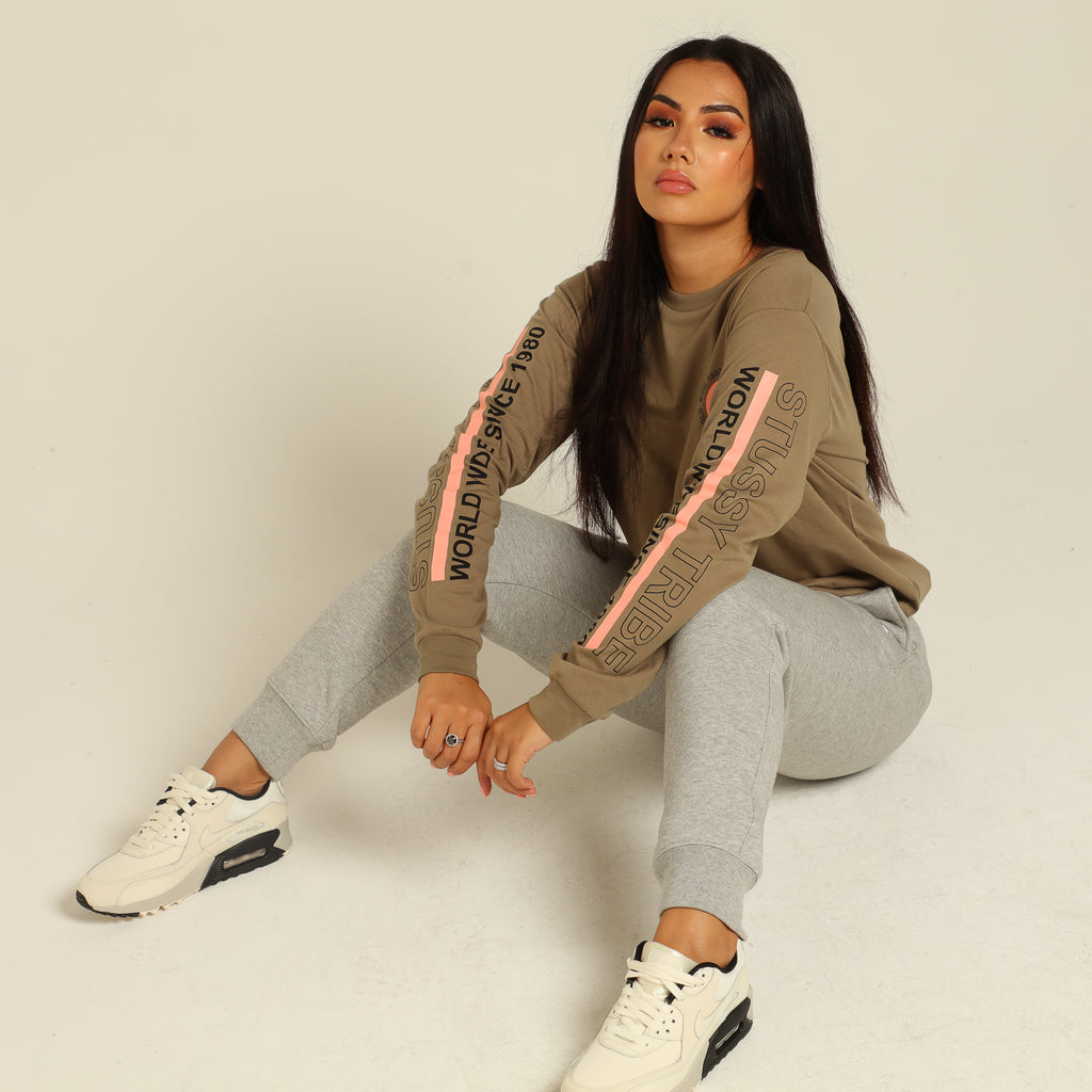 Stussy Women's Webster LS Tee Mushroom