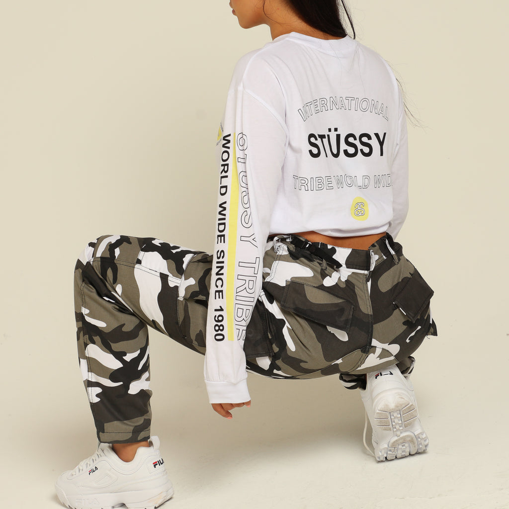 Stussy Women's Webster LS Tee White