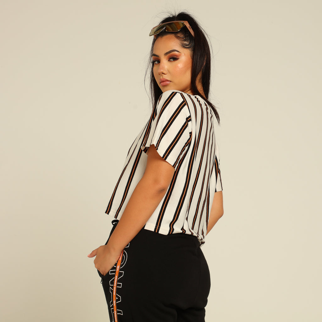 Stussy Women's Vale Crop OS Tee White Sand