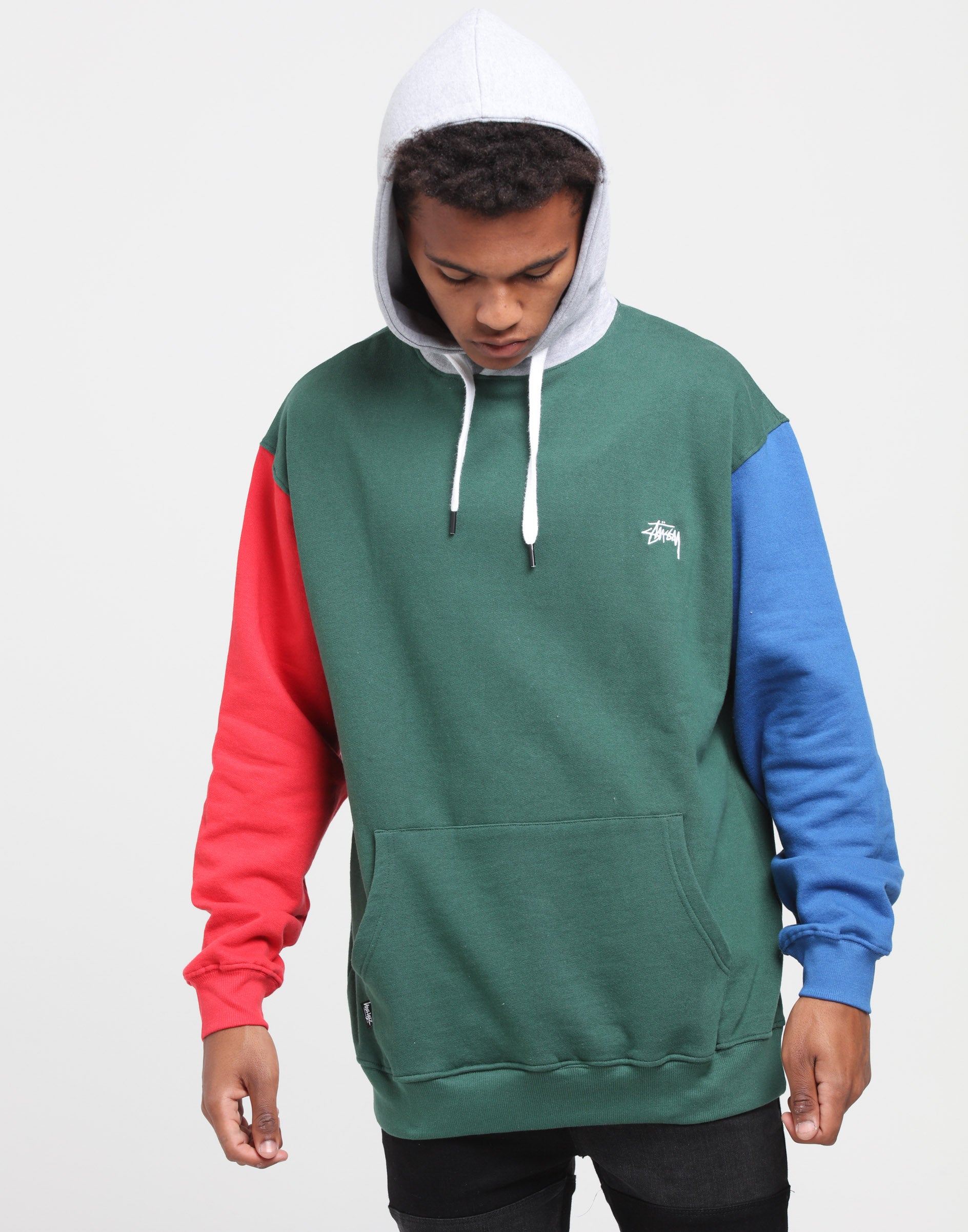 stussy colour block hoodie