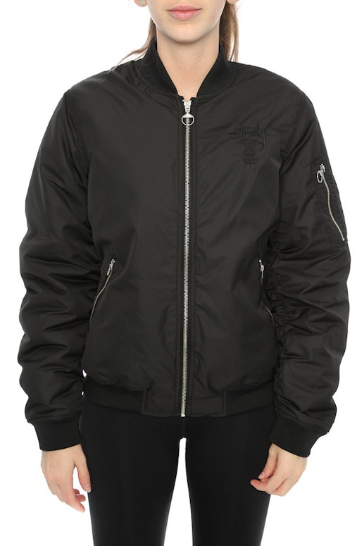 Stussy Satin iBomberi iJacketi iBlacki iOrangei a Culture Kings