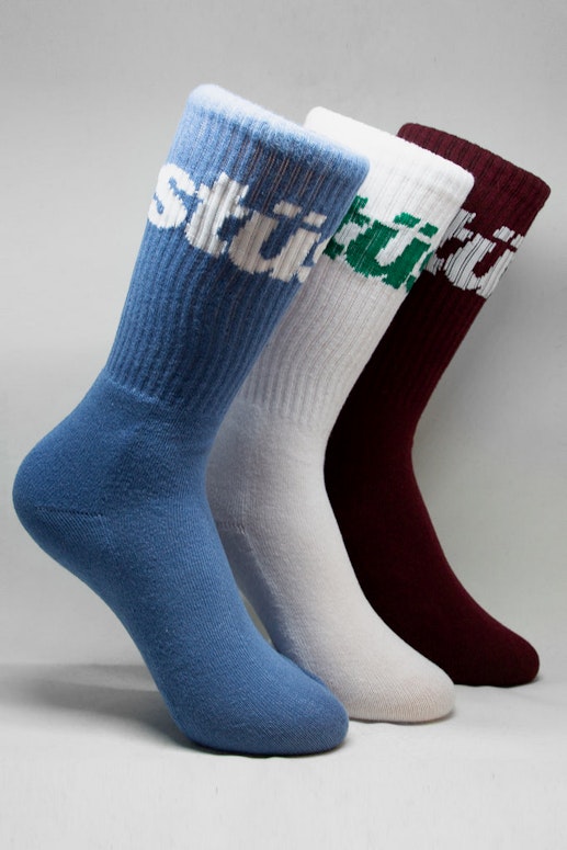 Stussy Track Seam Sock 3 Pack Multi-Coloured