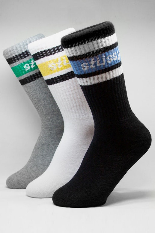Stussy Lewis Sock 3 Pack Multi-Coloured