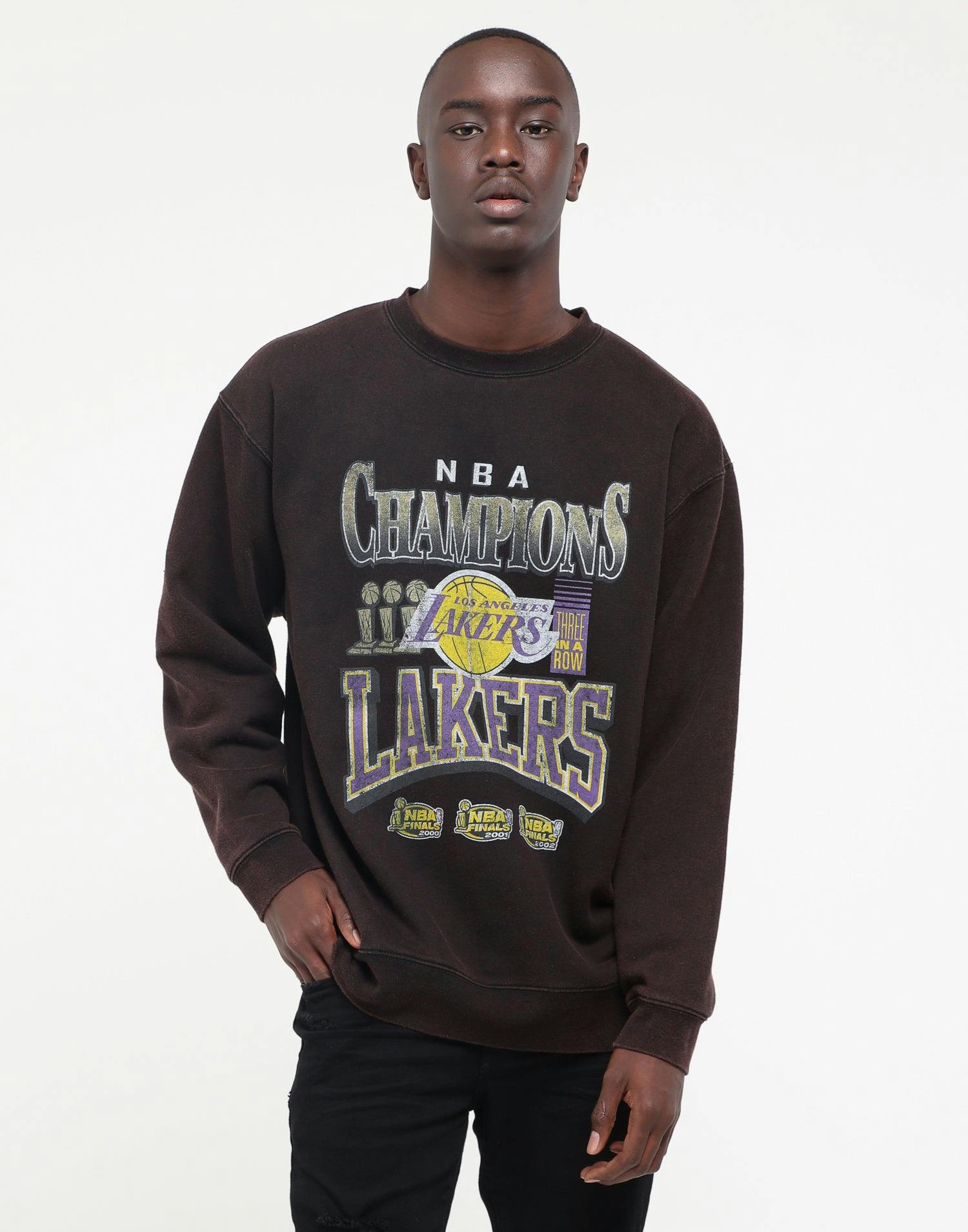 Mitchell Ness Los Angeles Lakers Vintage Champs Crew Black Culture Kings