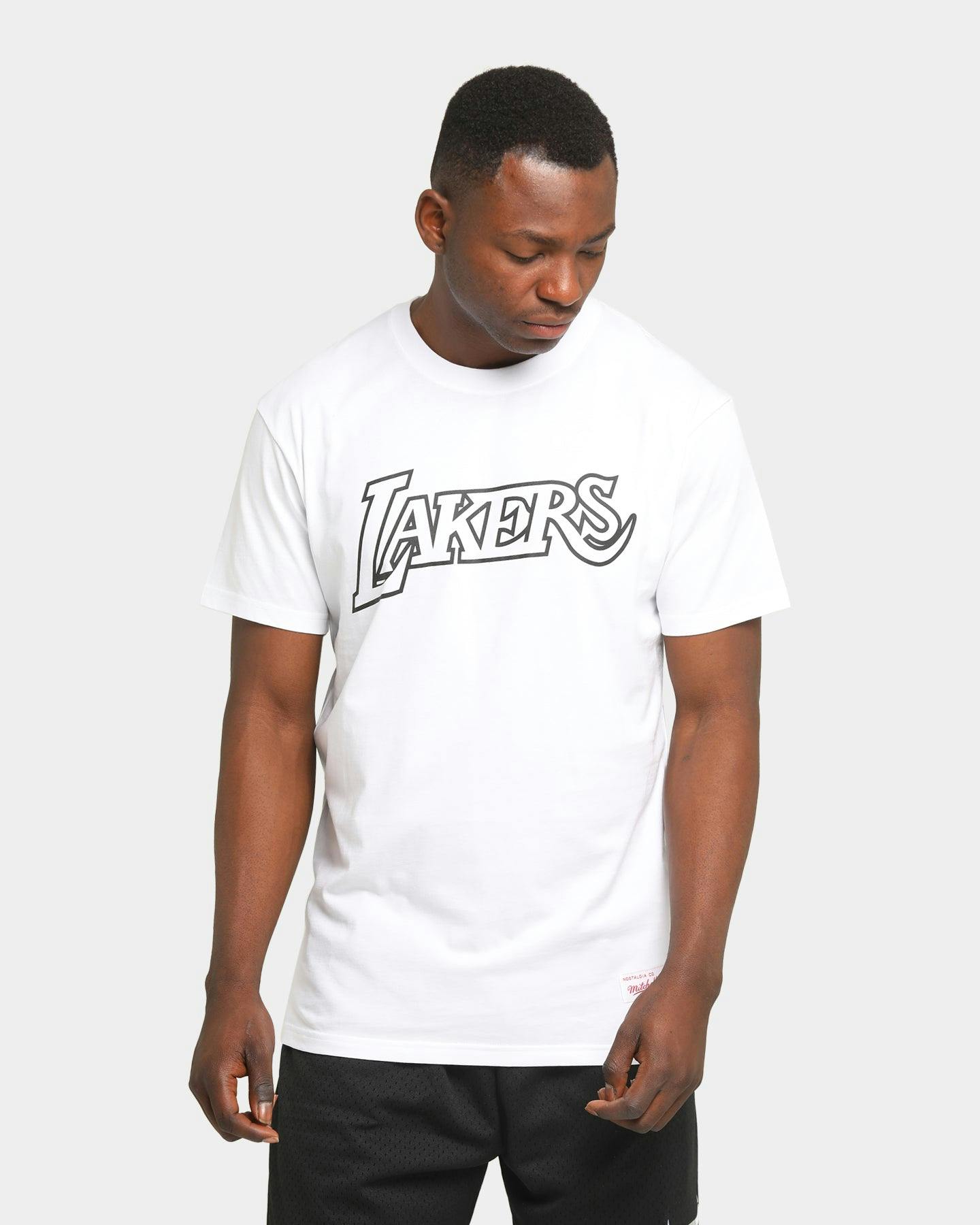 Mitchell Ness Los Angeles Lakers Logo T Shirt White Black Culture Kings