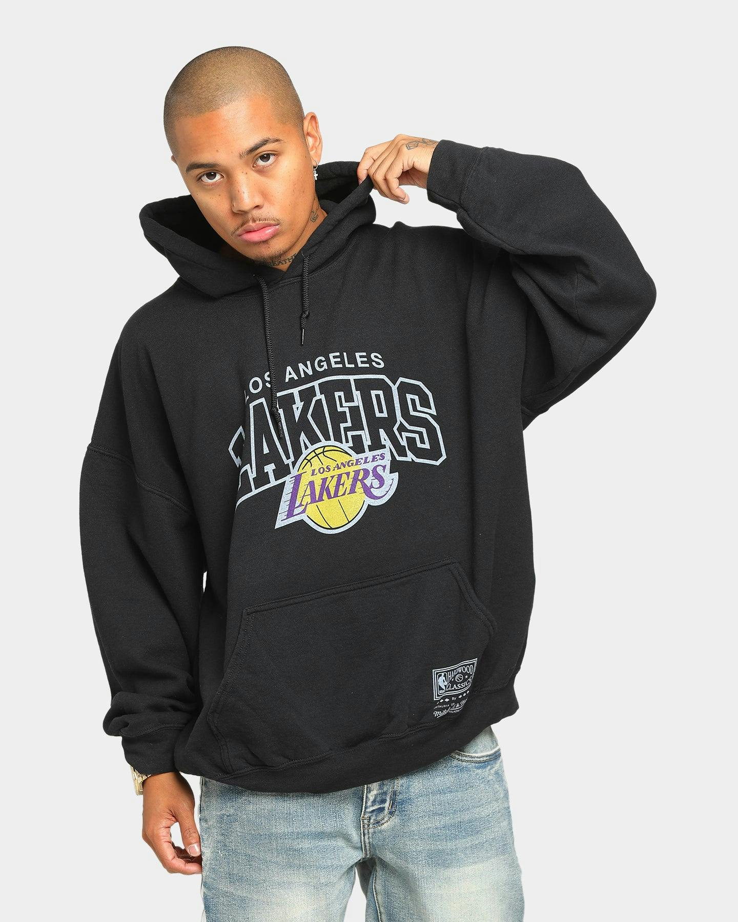 Mitchell Ness Lakers Vintage Arch Ol Hoodie Black Culture Kings