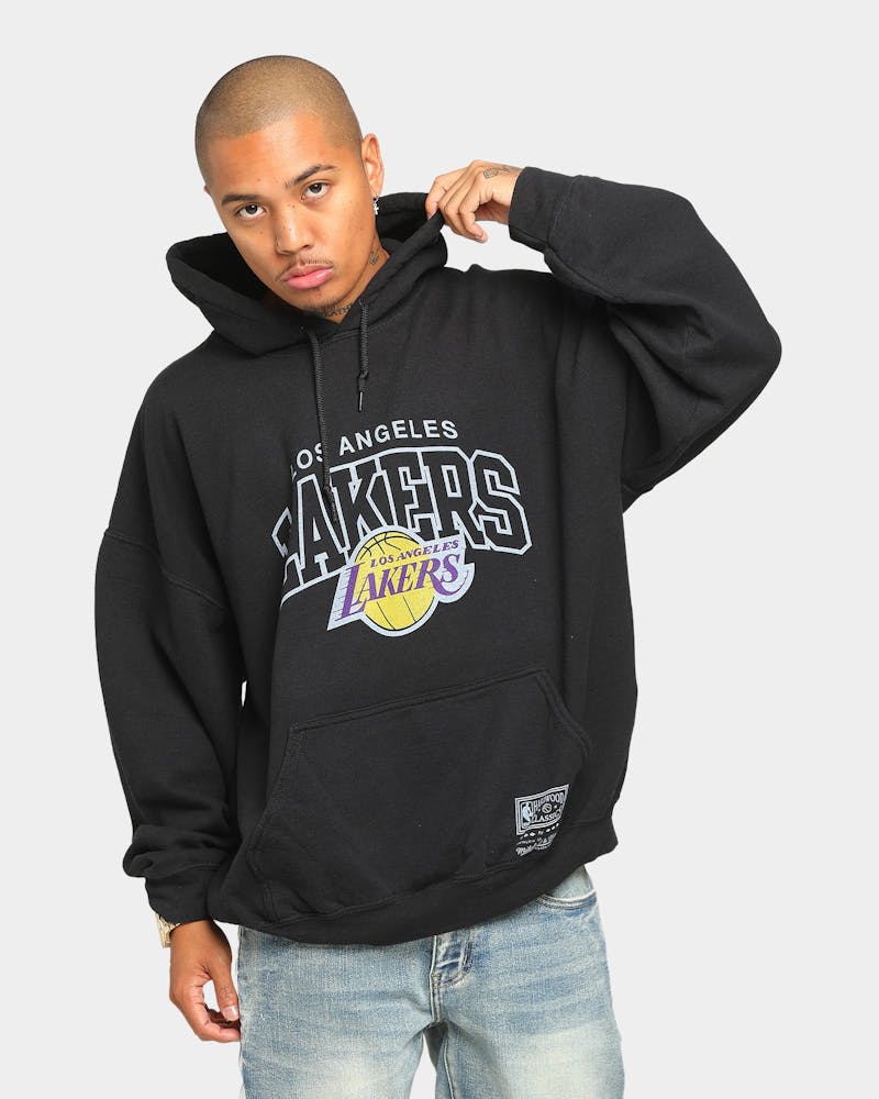 Mitchell Ness Lakers Vintage Arch Ol Hoodie Black Culture Kings