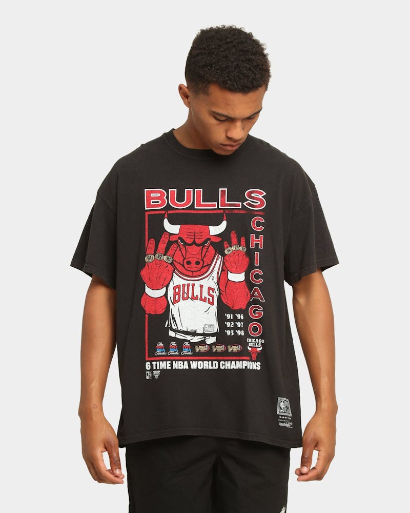 Mitchell Ness Chicago Bulls Vintage Champs Rings T Shirt Vintage Bla Culture Kings