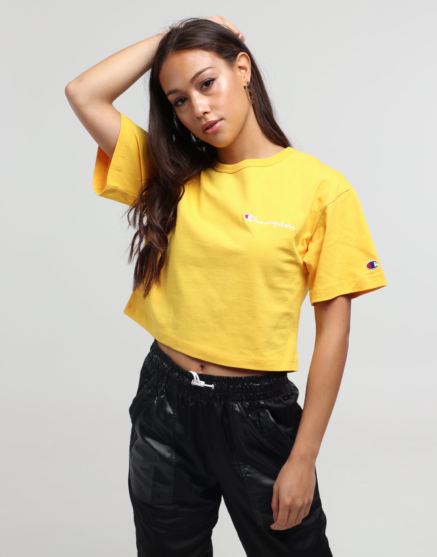 champion t shirt womens gold